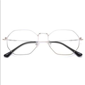 3 Anti-Blue Light Glasses | Octagon | Silver